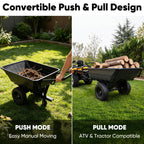 2-in-1 ATV/UTV Trailer Tow Behind Utility Dump Cart