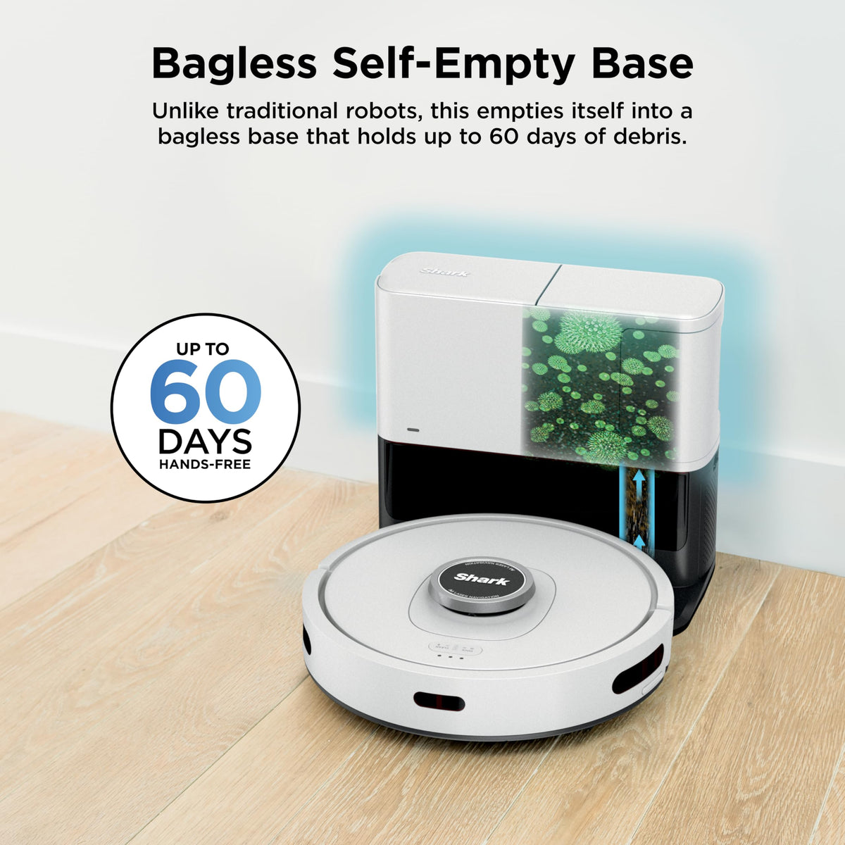 Shark AI Ultra Robot Vacuum, Black/Silver, Carpet and Hard Floors, AV2511AE