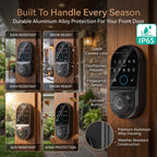 Smart Door Lock for Front Door: Long Lasting Battery Dual 2500mAh