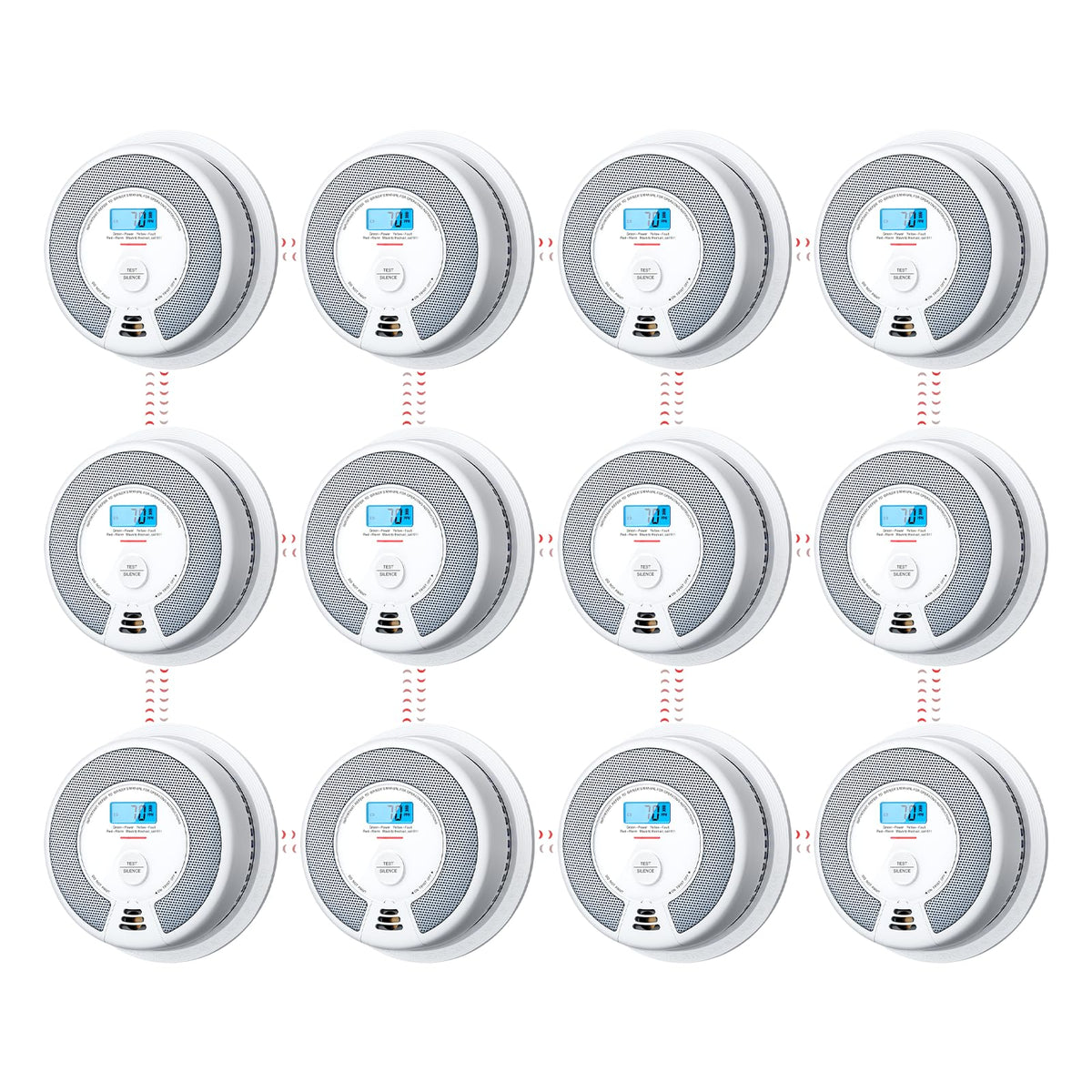 X-Sense Interconnected Smoke and CO Detector, SC07-W, 3-Pack