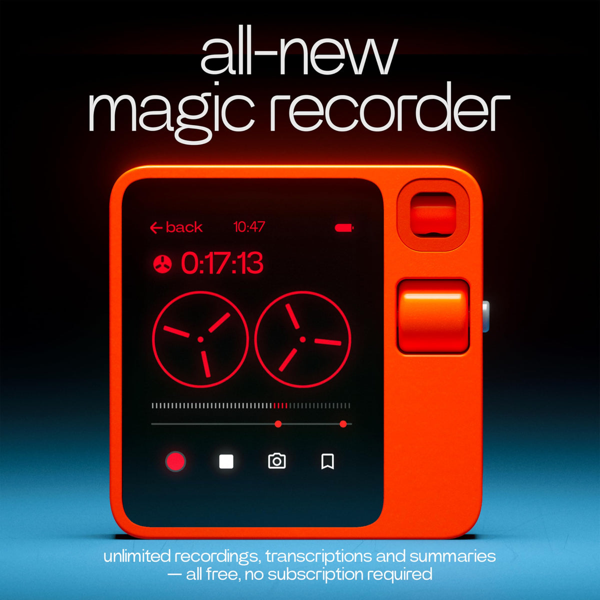 Rabbit r1 AI Voice-Activated Gadget & Voice Recorder - No Subscription Fees