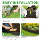 50FT Metal Landscape Edging, 15-Pack 40"L x 6.5"H Rust-Proof Border