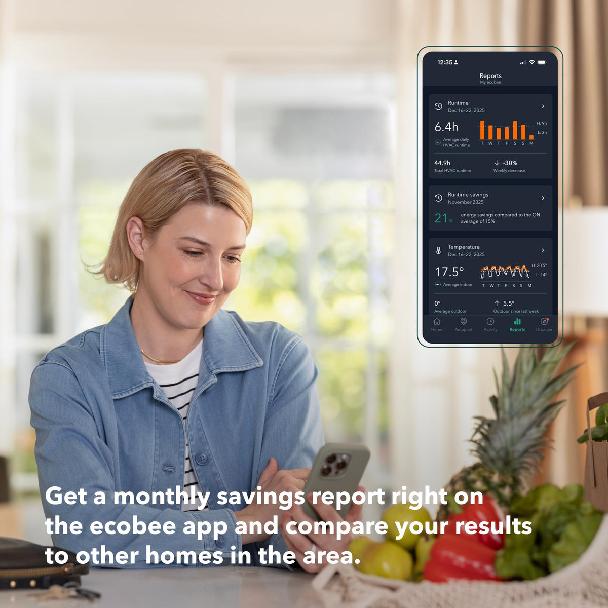 ecobee Smart Thermostat Enhanced, Programmable Wifi Thermostat
