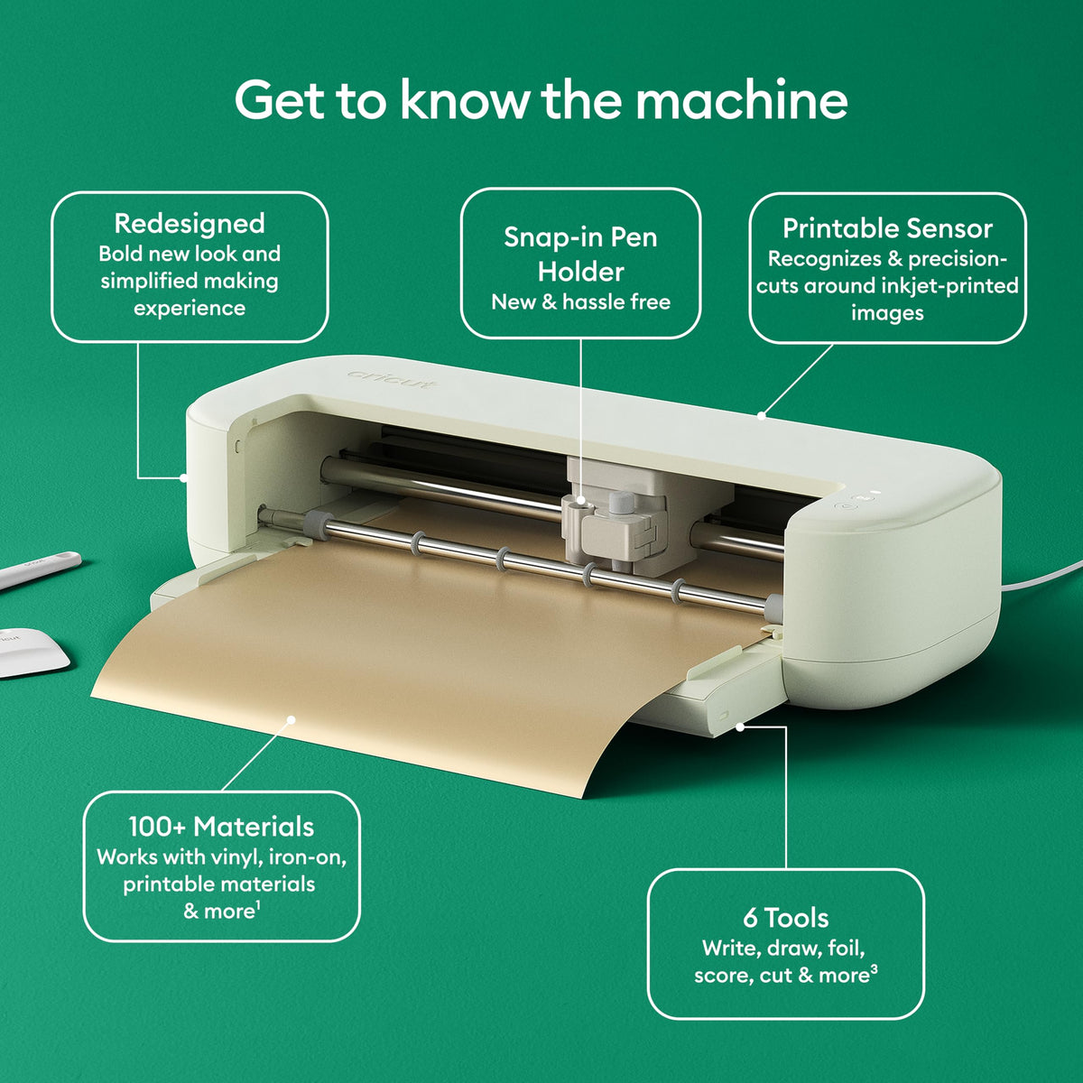Cricut Explore® 5 Essential Bundle + Digital Content, Taupe