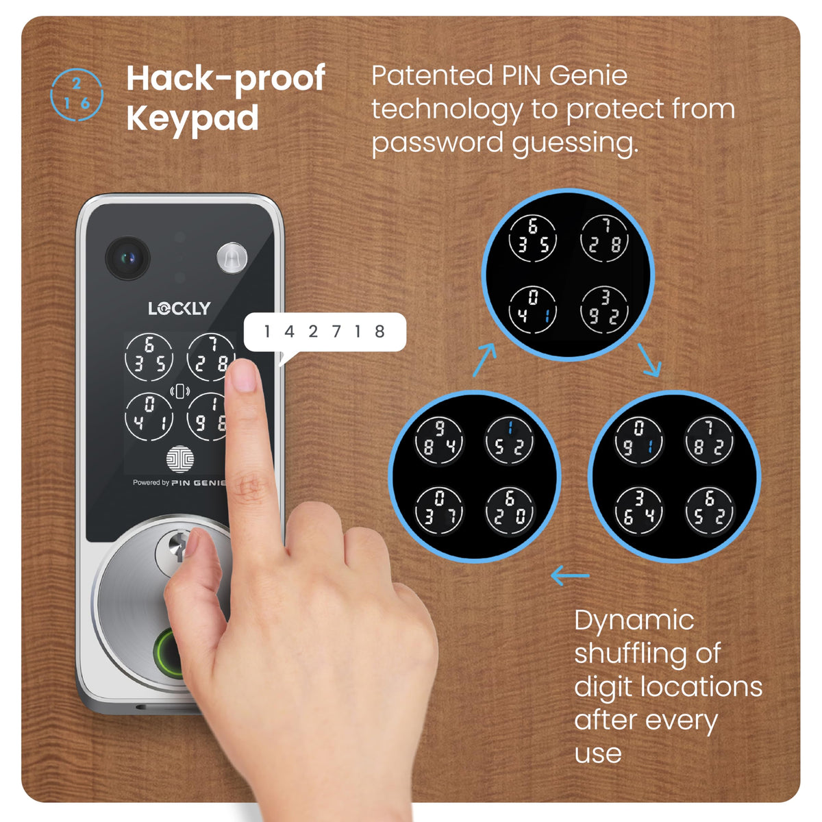 Lockly Vision Zeno Smart Lock with Video Doorbell Camera / Apple Home Key