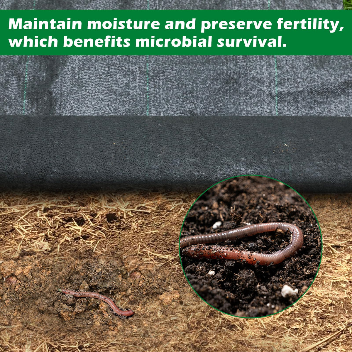 5.8oz 5FT x 250FT Heavy Duty Landscape Fabric Weed Barrier Premium Woven Ground Cover Roll, UV Resistant&Tear-Proof, Ideal for Garden Beds, Walkways, Patios, Greenhouses, Outdoor Landscaping