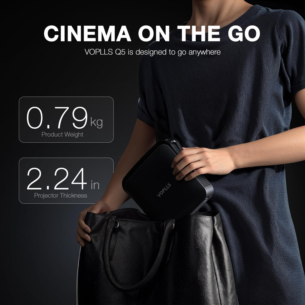 【Native 1080P & Netflix Ready 】Smart Projector with WiFi and Bluetooth