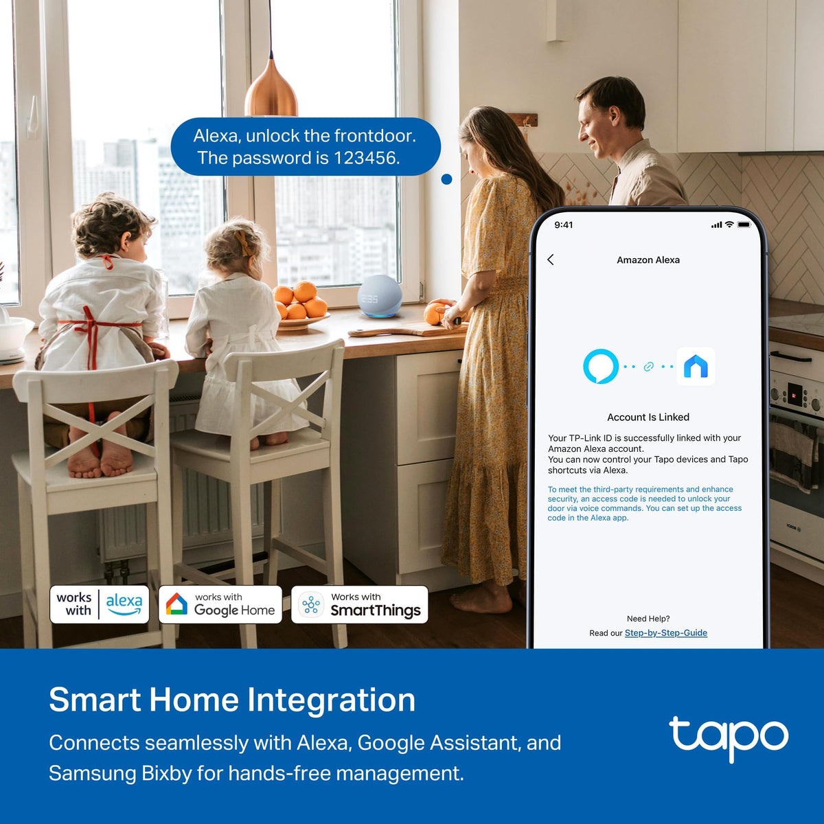 Tapo Smart Wi-Fi Door Lock, Deadbolt, Fingerprint Recognition, DL110