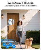 Philips Upgraded Wi-Fi Smart Front Door Lock Set, Fingerprint Keyless Entry Deadbolt, Keypad Lock with Handle, App Remote Control, IP53 Waterproof, Auto Lock, Anti-Peeping Password, Easy Install
