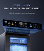 ecozy Smart Nugget Ice Maker Countertop, First Full-Color Smart Panel Ice Machine with APP Control, Double-Layer Insulation, 44 lbs/24H Soft Pellet Chewable Ice, Pull-Out Water Tank, Self-Cleaning