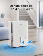 Midea 50 Pint Dehumidifier for Basement, 4,500 Sq. Ft, Energy star
