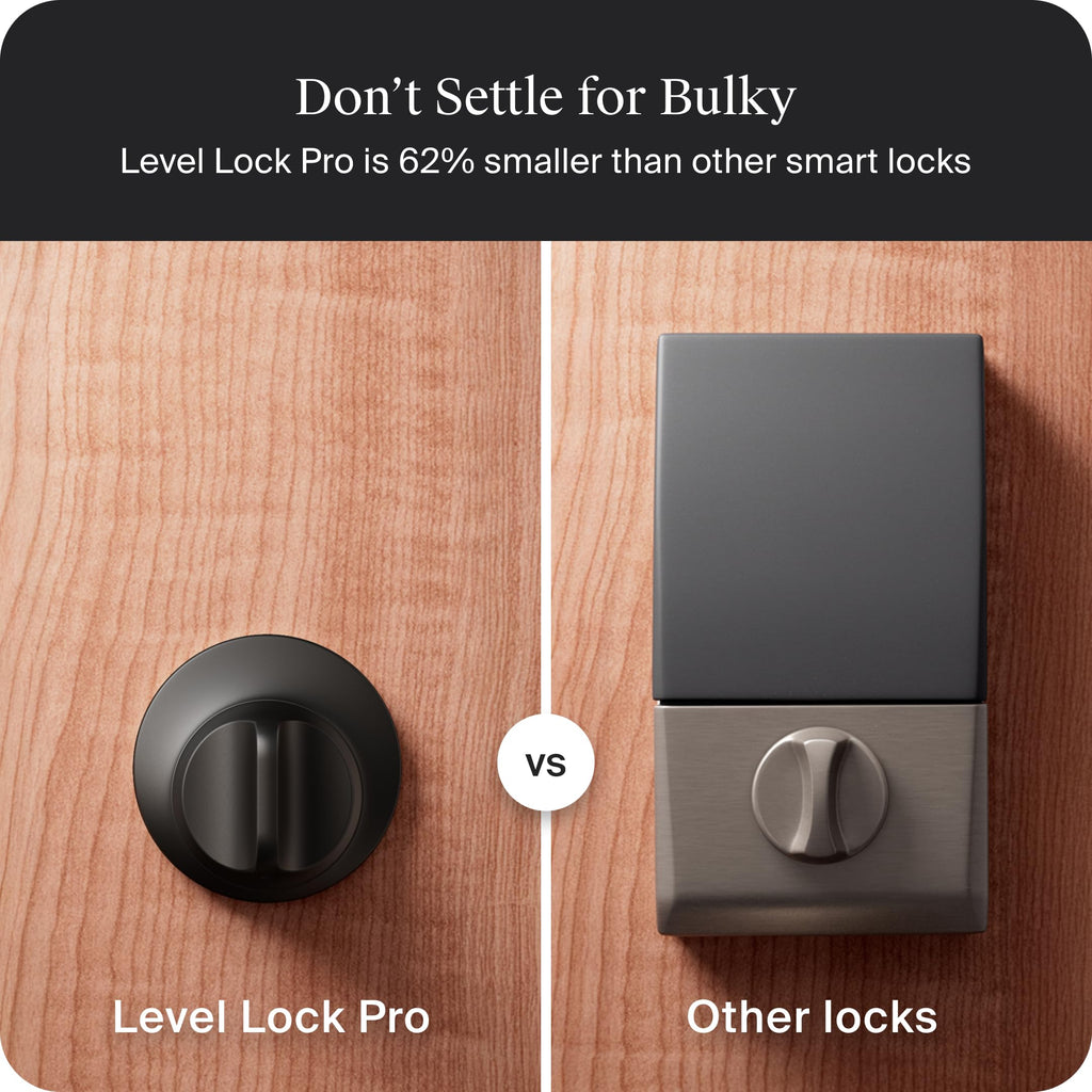 Level Lock Pro - World’s Smallest, Most Innovative Smart Lock (Matte Black)