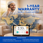 8" Smart WiFi Digital Azan Clock & Islamic Prayer Frame – Automatic Worldwide Prayer & Iqamah Times, Full Quran Player, Athan Alarm, Ramadan Clock, Touchscreen Muslim Home Display, Black