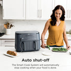 Ninja Foodi Air Fryer, 10 Qt DualZone Smart XL, 6-in-1, Grey, DZ550GY