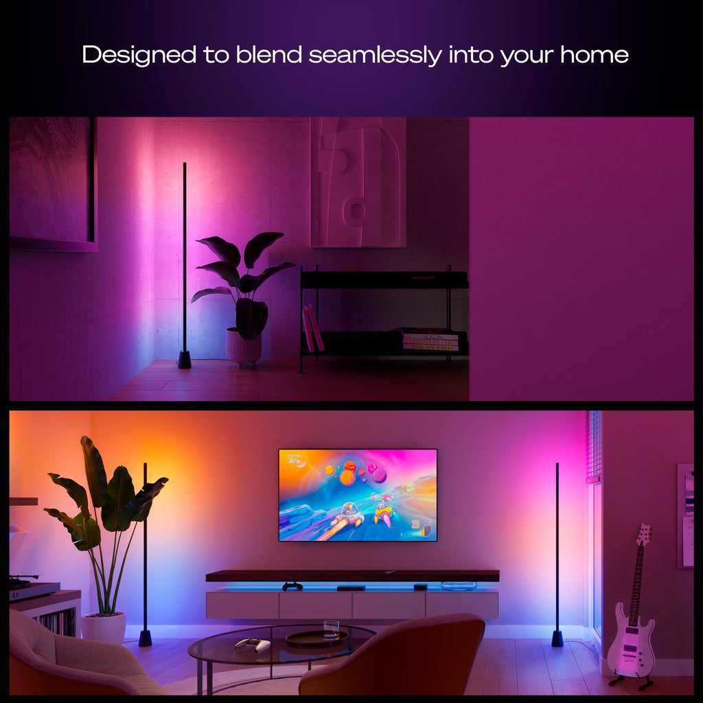 PHILIPS Hue Play Floor Lamp, RGBWWIC LED, 53 Inch, 1-Pack, Black