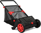IDEALHOUSE Push Lawn Sweeper 26 Inch with Large 7 cu.ft. Hopper Bag