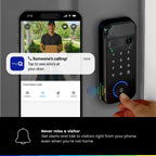 myQ Secure View™ 3-in-1 Smart Lock with 2K HDR Video Doorbell Camera, Face Access, Fingerprint Access, PIN & App Control — Intelligent Entry with Built-in Camera, Color Night Vision & Two-Way Audio