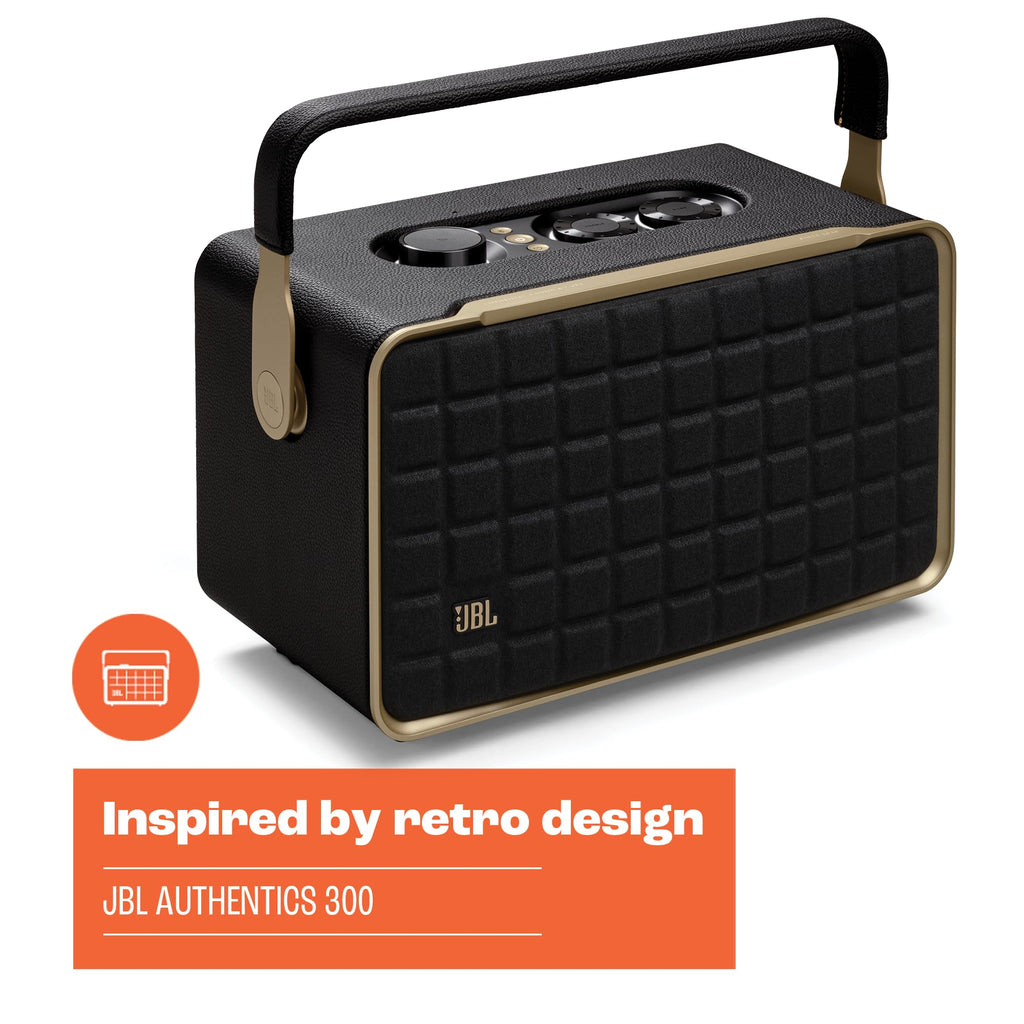 JBL Authentics 300 Portable Smart Speaker with Voice Control - Black