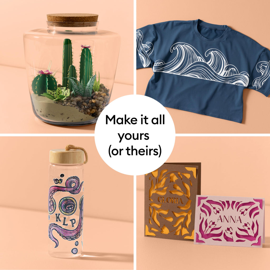 Cricut Explore® 5 Essential Bundle + Digital Content, Taupe