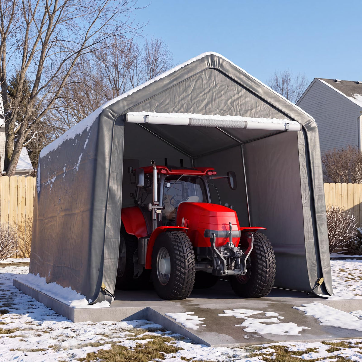 Quictent 6x8FT Small Storage Shelter Portable Shed With Roll-up Door&Vents