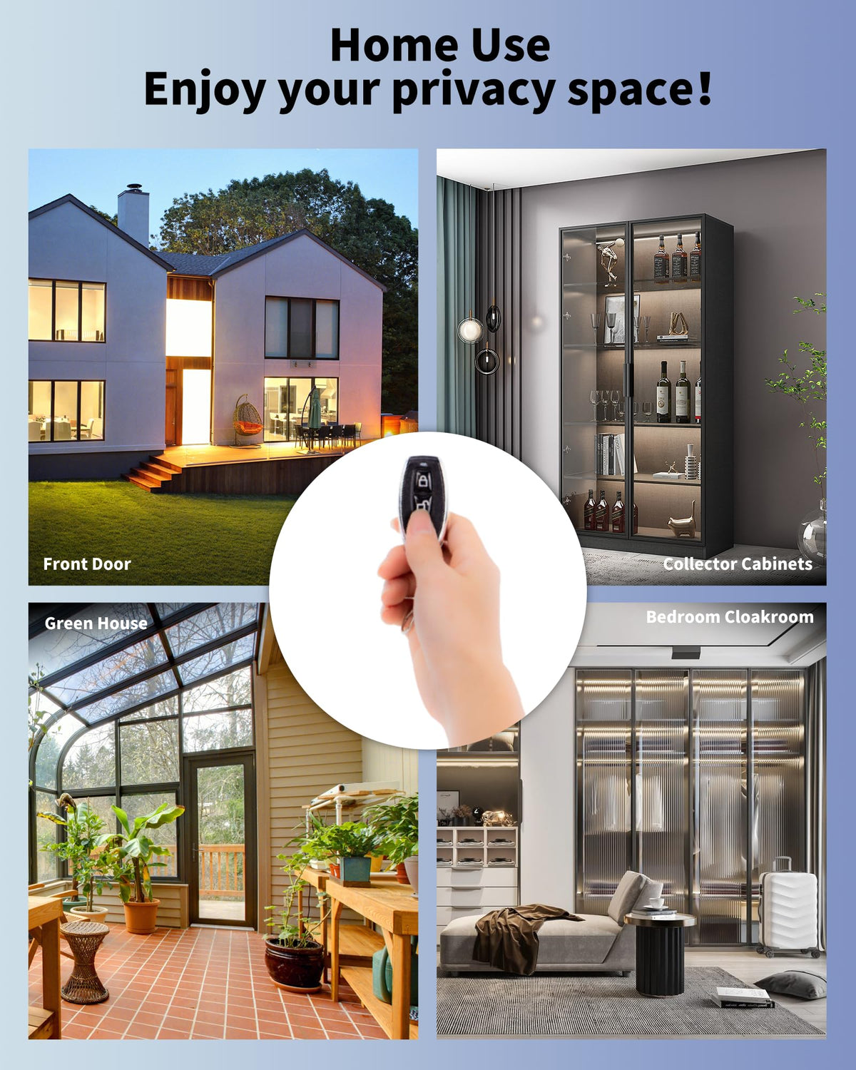 Smart Glass Door Locks,Perfiware Biometric Fingerprint 4in1 Glass Gate Locks LG2215,No Drill Keyless Entry Door Locks,Great for Home,Window,Front Door,Green House,Cabinet,Office,Hotel