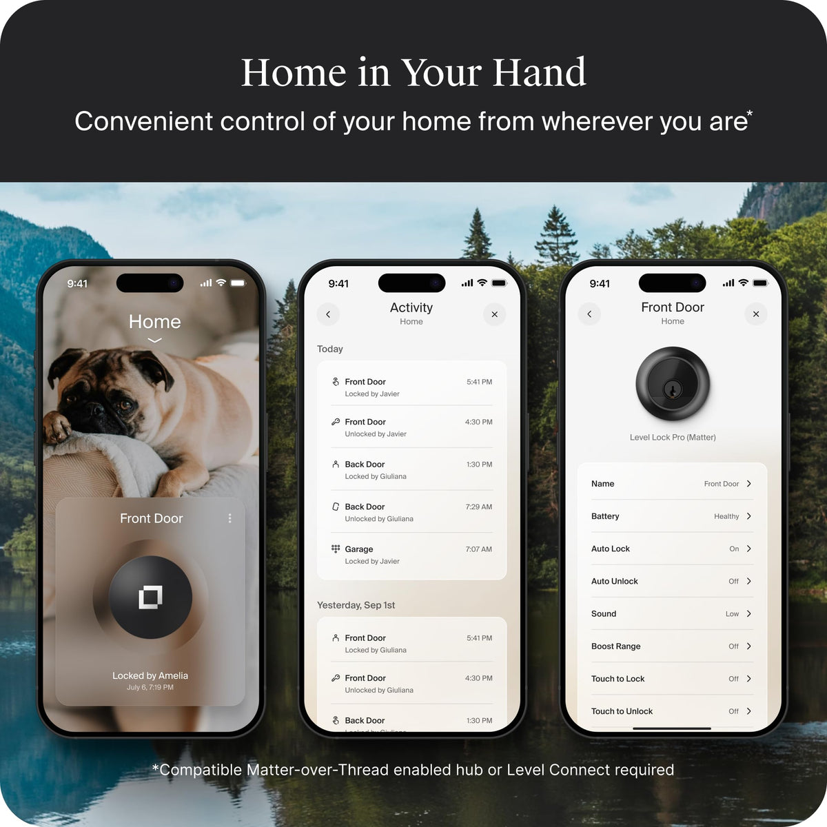 Level Lock Pro - World’s Smallest, Most Innovative Smart Lock (Matte Black)