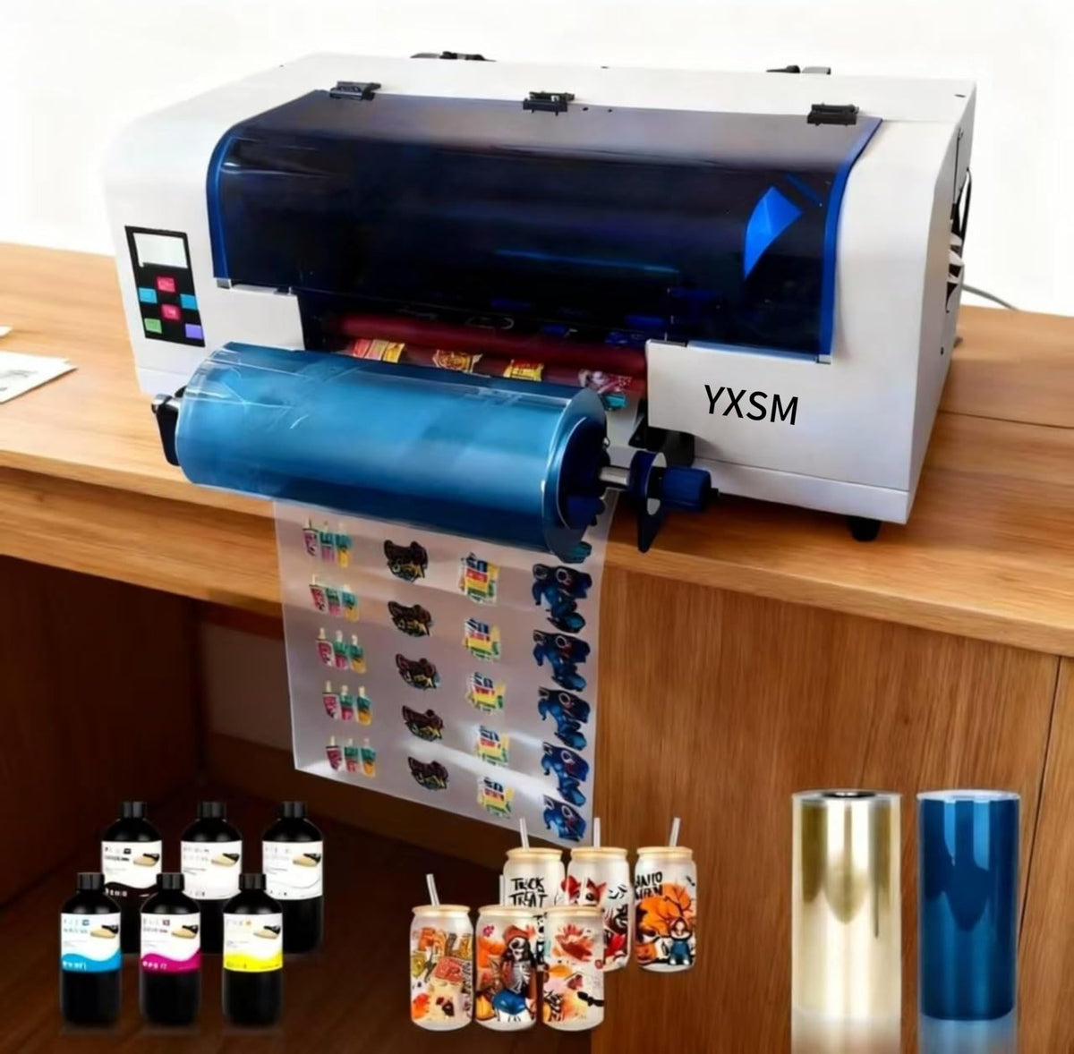 A3+ UV DTF Printer with AB Film and UV Ink