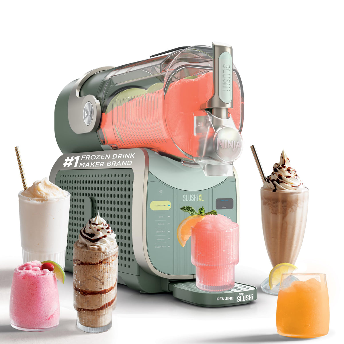 Ninja SLUSHi XL Smart Frozen Drink Maker, 10+ Servings, Crema, FS601BR