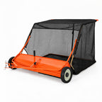 48-Inch Lawn Sweeper Tow Behind, Leaf & Grass Collector Yard Sweeper