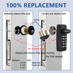 Keyless Keypad Storefront Door Lock Mechanical Commercial Lock