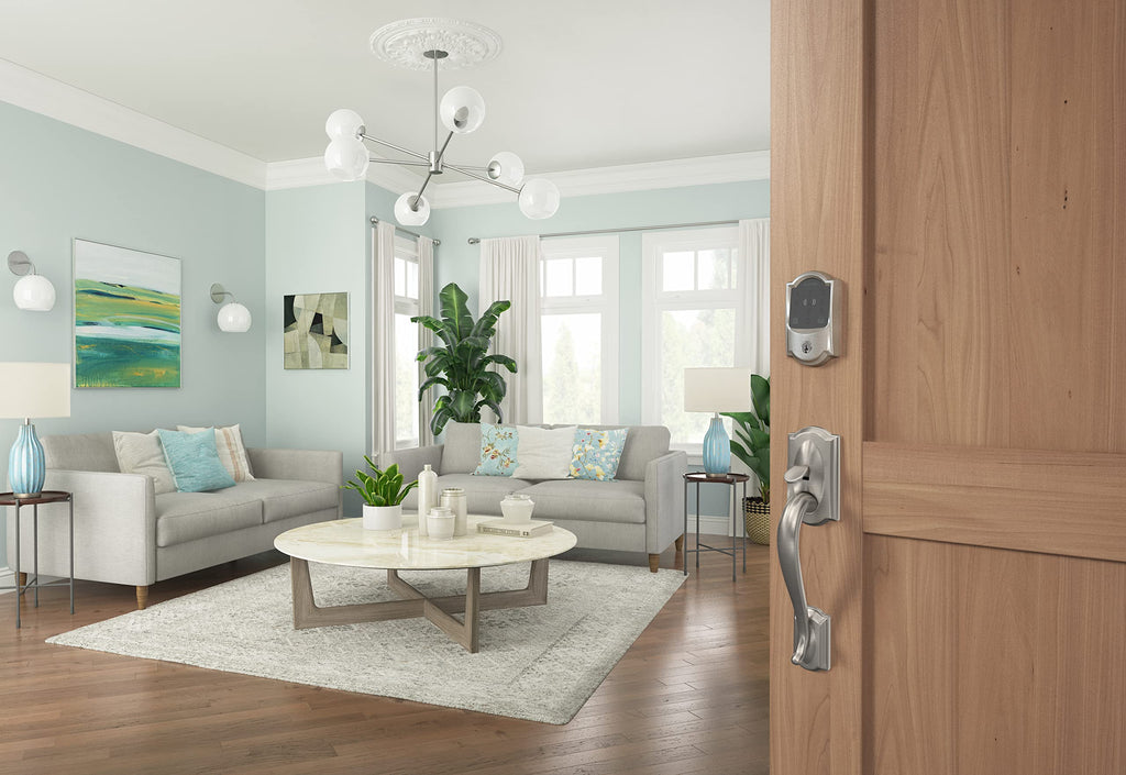 Schlage Encode Plus Smart WiFi Deadbolt Lock, Tap to Unlock, Satin Nickel