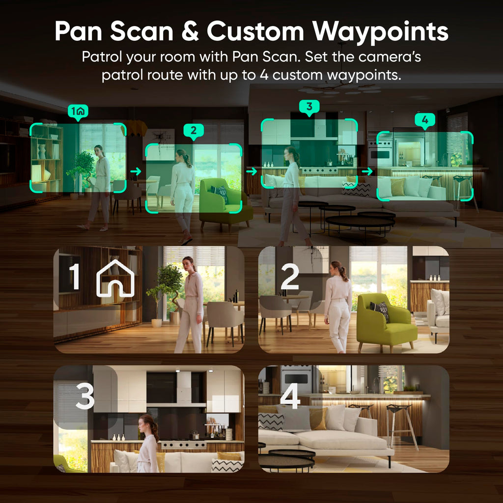 WYZE Duo Cam Pan 2K Dual Cam Indoor/Outdoor Security Camera, 2-Pack