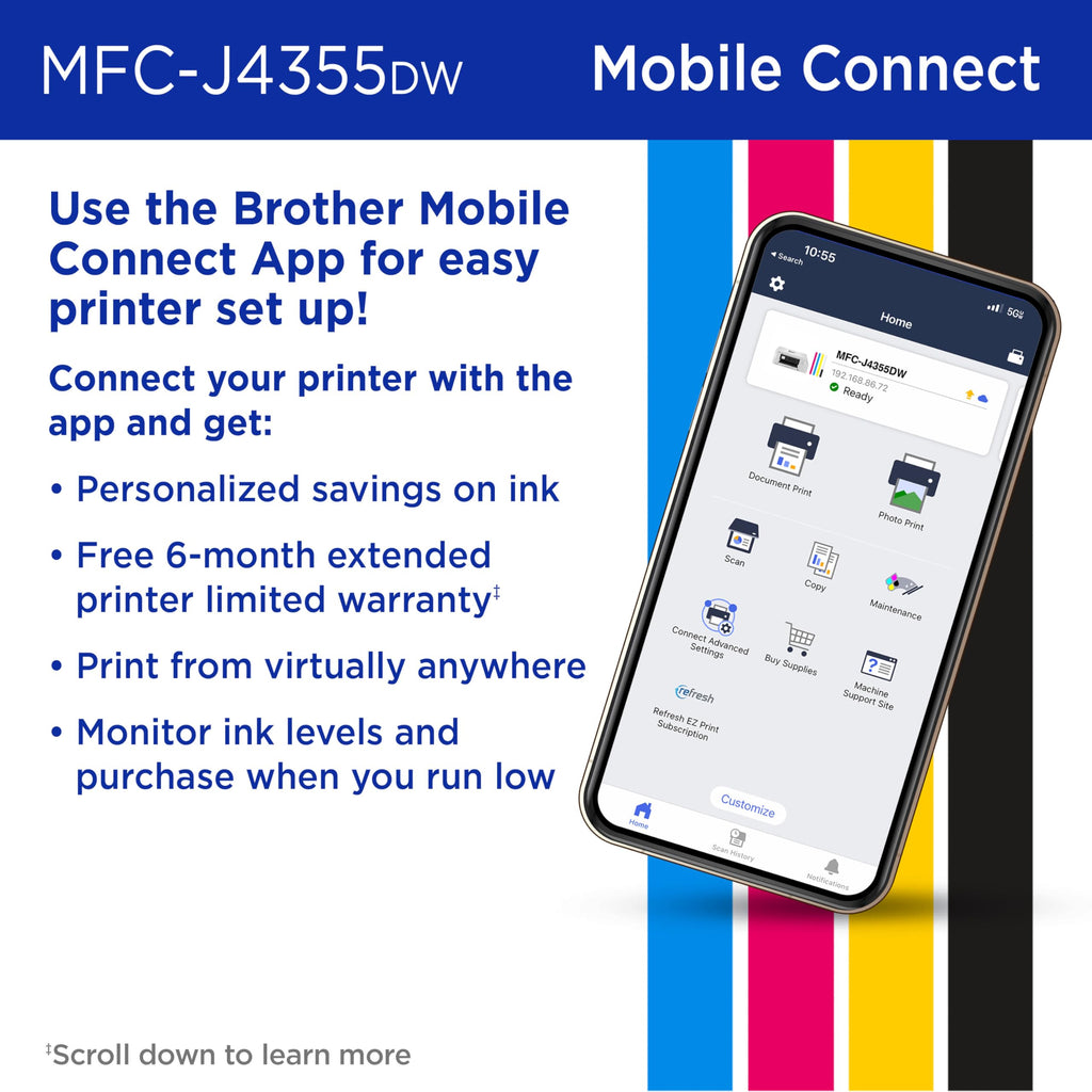 Brother INKvestment 4355 Wireless Color Inkjet Printer