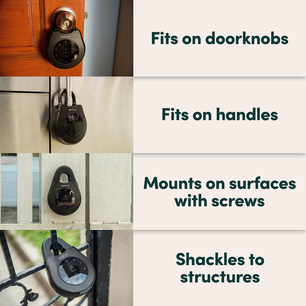 igloohome Keybox 3 Smart Lock Box, Large Key Safe w/Airbnb Sync (iOS/Android) – Remotely Generate Bluetooth-Keys & Pin Codes Without Internet