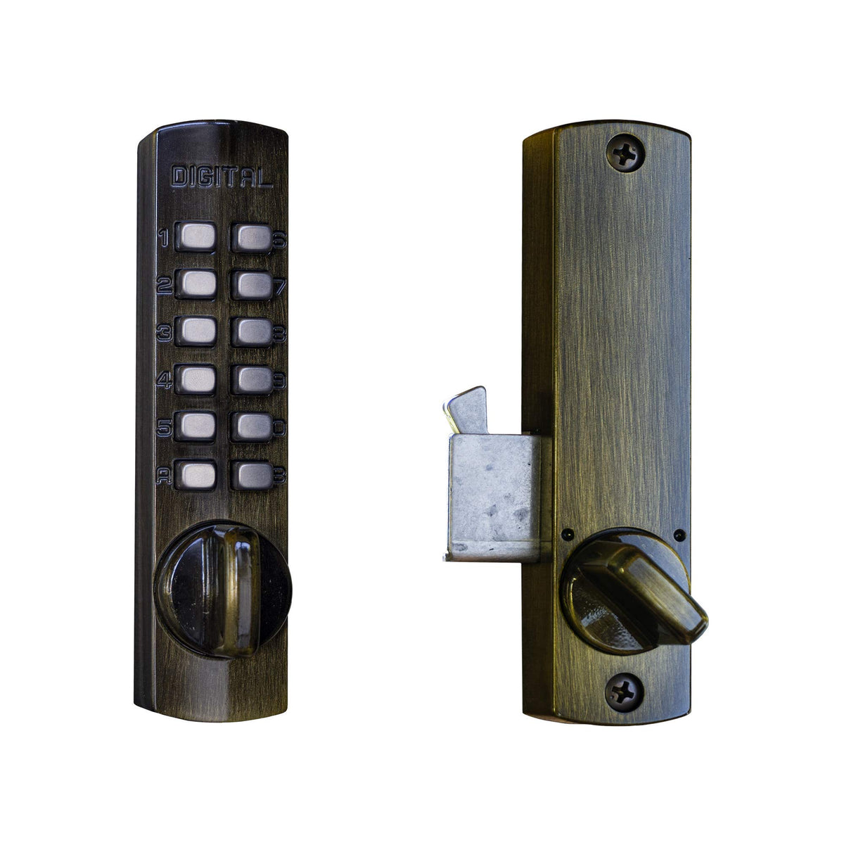 Lockey C150 C Series Keyless Entry Sliding Door Mechanical Deadbolt - Satin Nickel