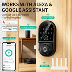 Smart Door Lock for Front Door: WiFi & Camera with 1080p HD Night Vision