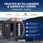 Bauer NE Bluetooth Keyless Entry Door Lock with Handle, Close Field Technology, Essential Camper Must Haves, Secure Trailer, Durable RV Door Latch, Convenient RV Lock Keyless Entry
