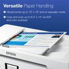 Epson EcoTank ET-15000 Wireless Color All-in-One Supertank Printer with Scanner, Copier, Fax, Ethernet and Printing up to 13 x 19 Inches (Renewed Premium)