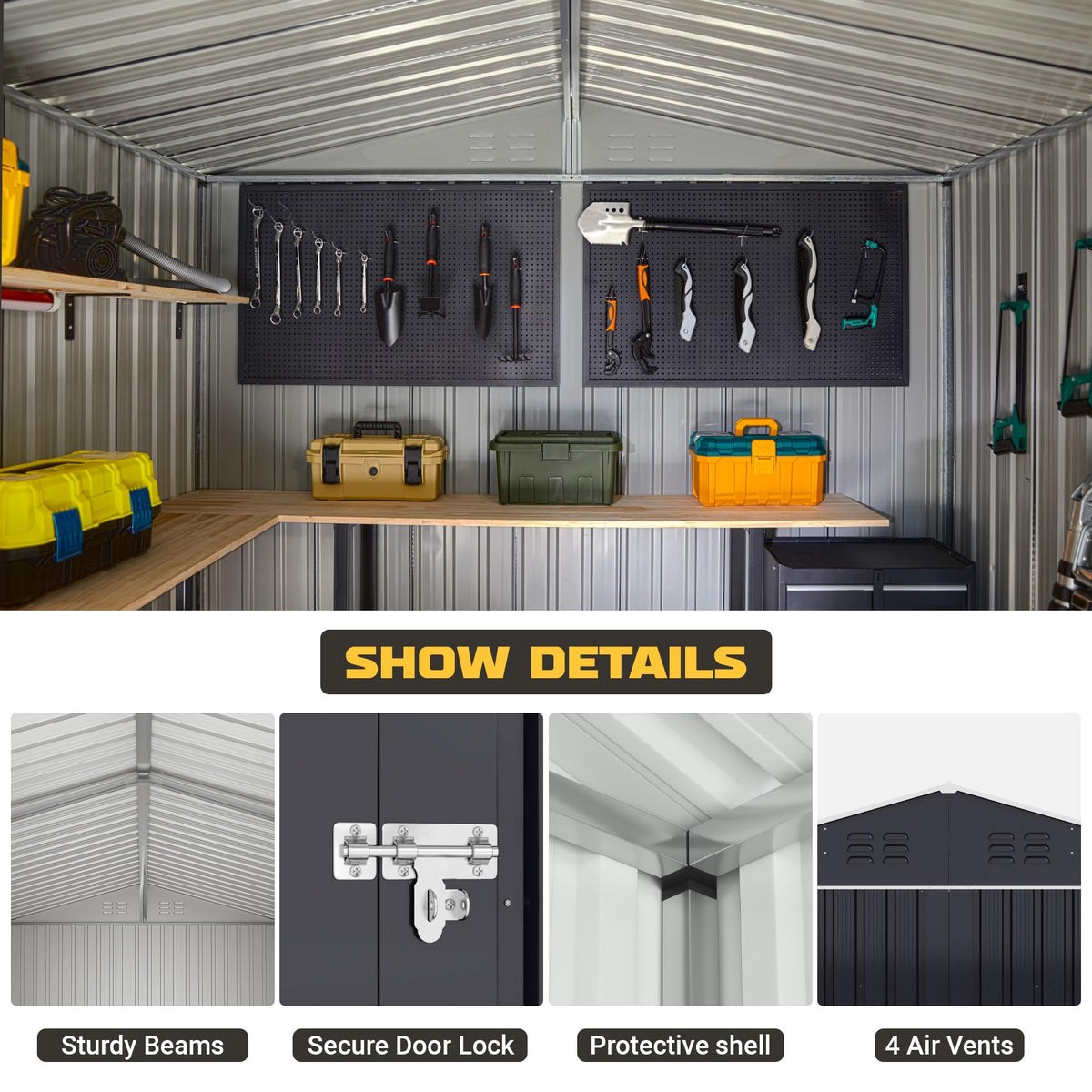 Polar Aurora 8 x 12 FT Outdoor Storage Shed