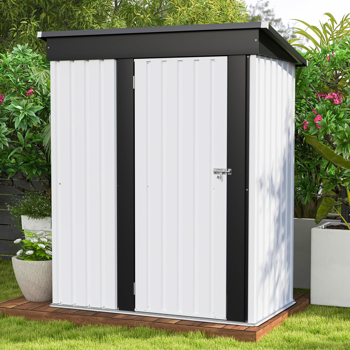 Patiowell Outdoor Storage Shed, 10 x 8 FT, Grey