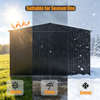 MNLR 12x18 FT Large Metal Outdoor Storage Shed with 2 Windows