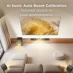 TCL S65K S Series 5.1 Channel Soundbar System with Dolby Atmos, DTS:X, Wireless Subwoofer, Wireless Surround Speakers, Bluetooth Music Streaming, and AI Sonic Auto Room Calibration