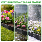 50FT Metal Landscape Edging, 15-Pack 40"L x 6.5"H Rust-Proof Border