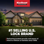 Kwikset Prescott Front Door Lock Handle and Deadbolt Set, Entry Handleset Exterior with Interior Reversible Lever, Venetian Bronze, Pick Resistant SmartKey Rekey Deadbolt Security