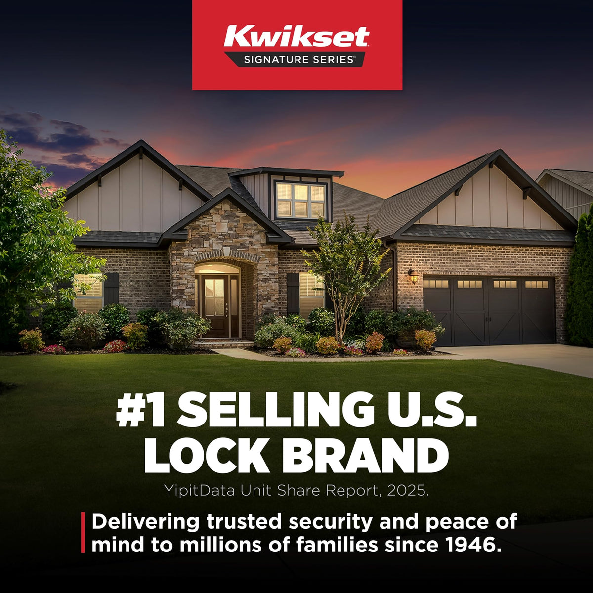 Kwikset Prescott Front Door Lock Handle and Deadbolt Set, Entry Handleset Exterior with Interior Reversible Lever, Venetian Bronze, Pick Resistant SmartKey Rekey Deadbolt Security