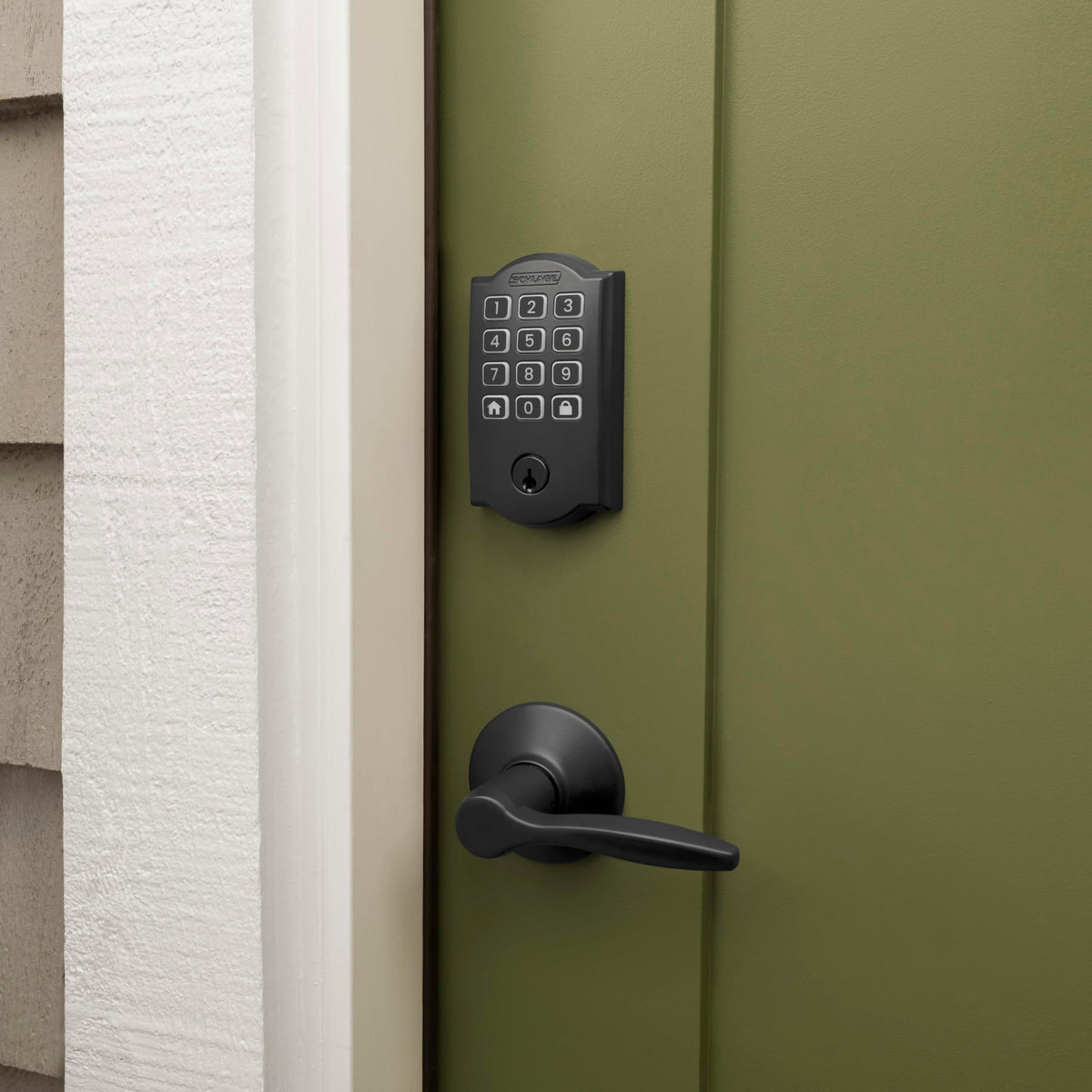 Schlage Arrive Smart WiFi Deadbolt Lock with Camelot Trim, Matte Black