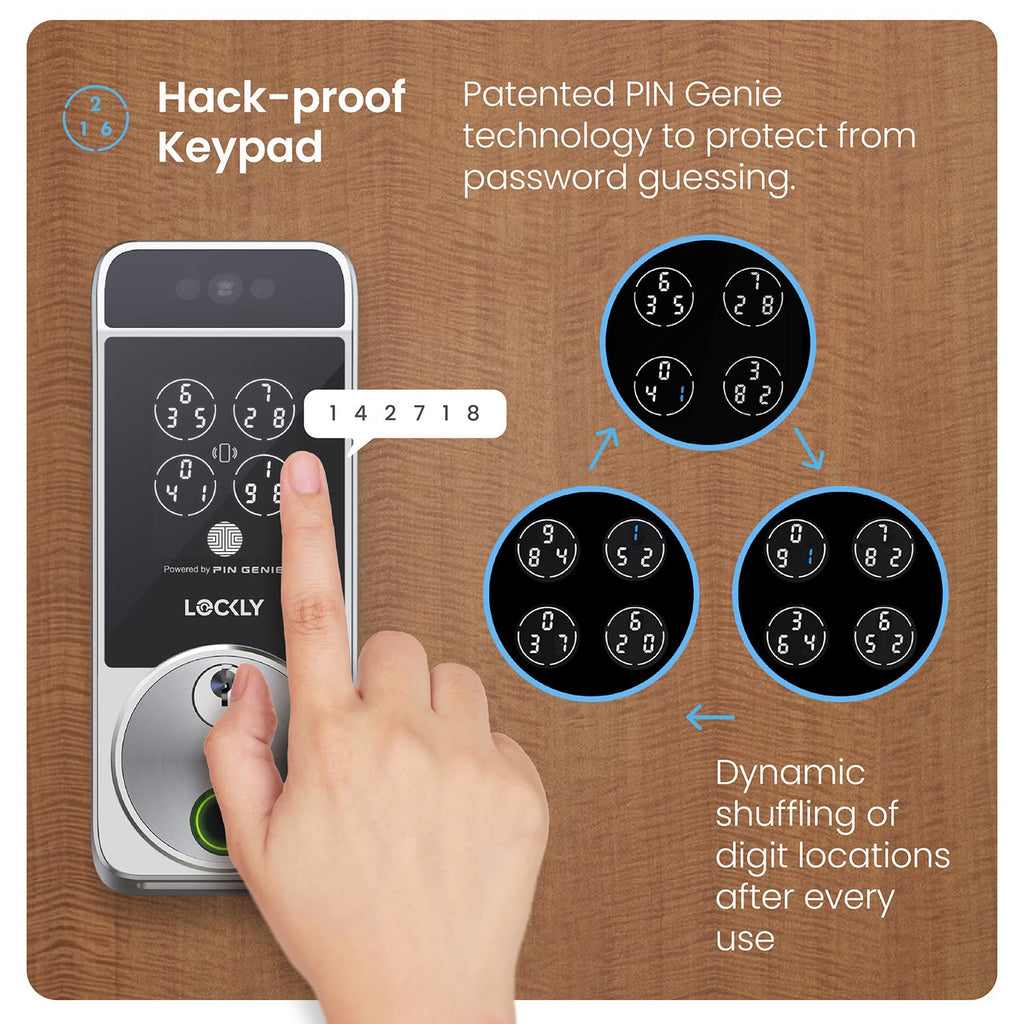 Lockly Visage Zeno Series Smart Lock with Facial Recognition, Fingerprint