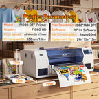 MZK 14'' A3 DTF Printer F1080 Printhead with Auto Maintenance– Ready to Run Out of Box,2X-Speed vs L1800,One-Click Print-to-Bake,White Ink Circulation,Printhead Anti-Clog Design,2-Year Free Ink