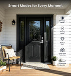 Veise VE029-E WiFi Smart Lever Lock with Non-Keyed Deadbolt, Satin Nickel