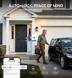 Veise VE012W-H Wi-Fi Smart Front Door Lock Set with Handle, Satin Nickel